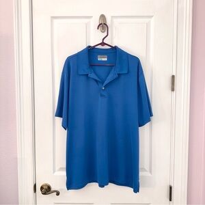 PGA Tour Air Flux Men's Blue Collared Polo-style Golf Short Sleeve Shirt 2XL